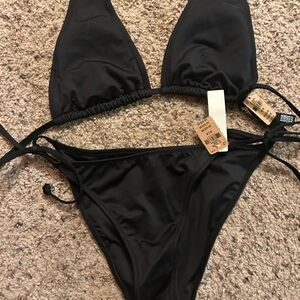 Black Triangle Bikini Set